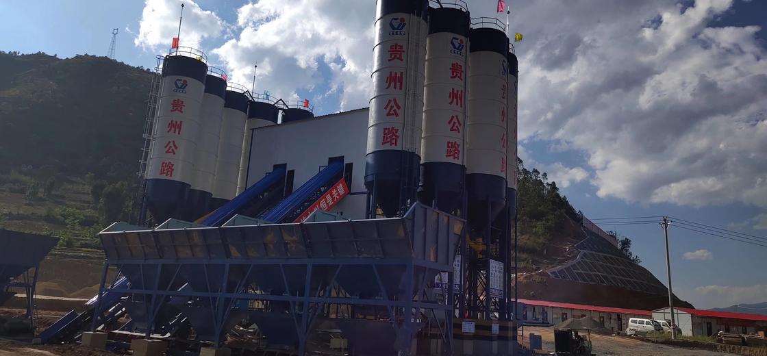 BANGBO 120m3/H Concrete Batching Plant Wet Mix With Sicoma Mixer