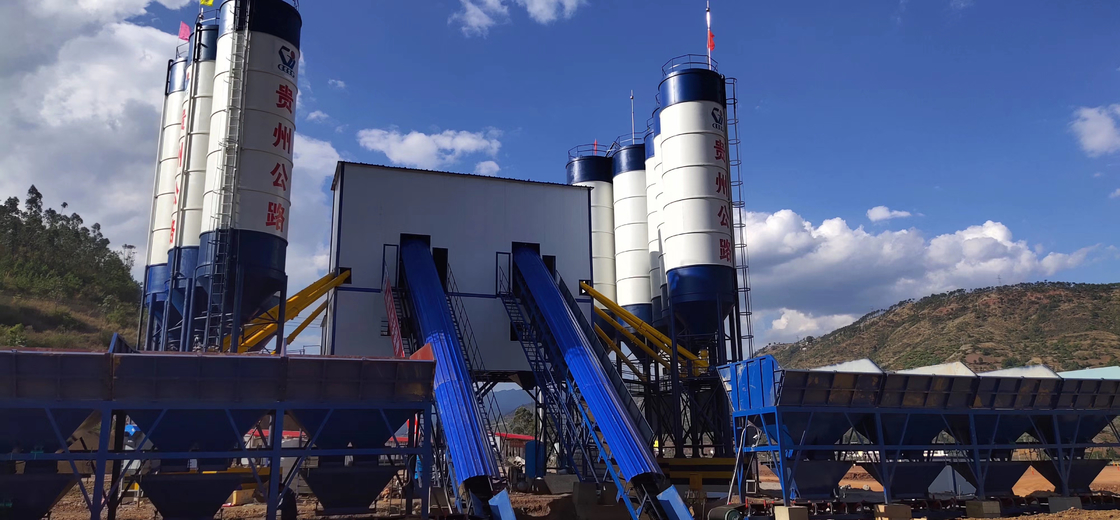 BANGBO 120m3/H Concrete Batching Plant Wet Mix With Sicoma Mixer