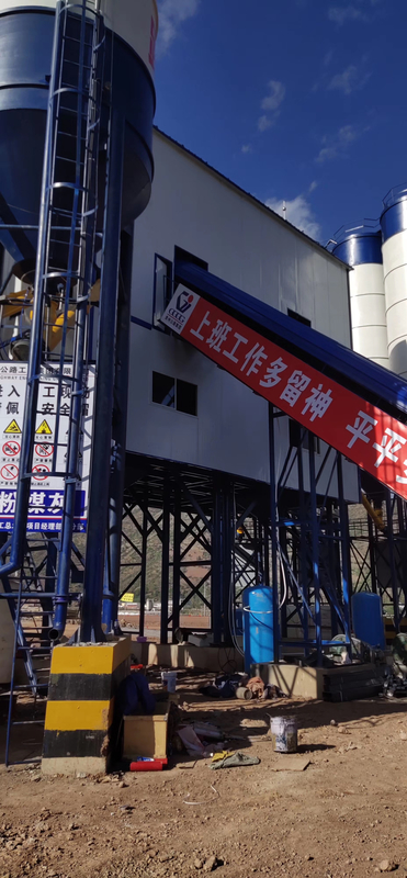 BANGBO 120m3/H Concrete Batching Plant Wet Mix With Sicoma Mixer