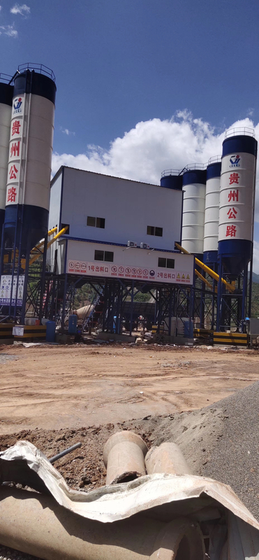 BANGBO 120m3/H Concrete Batching Plant Wet Mix With Sicoma Mixer