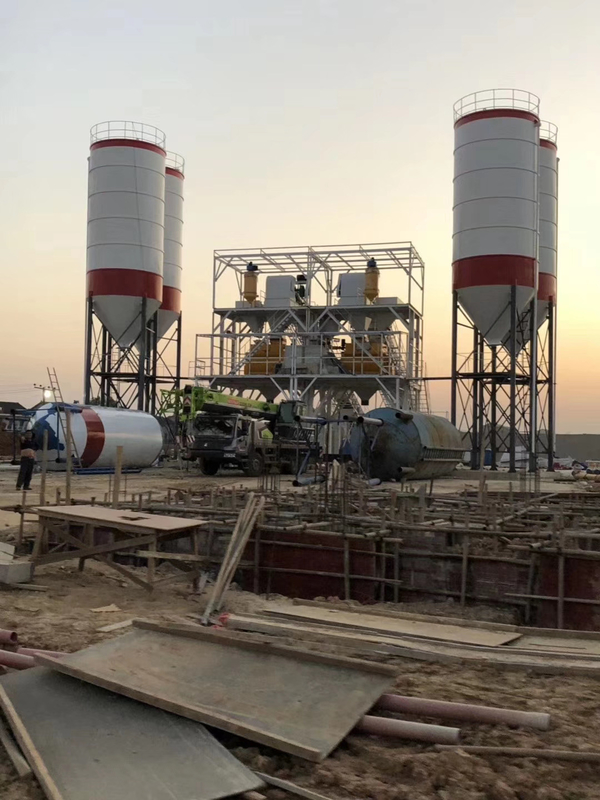 Capacity 150m3 260KW Mobile Batching Plant Mobile With JS3000 Mixer
