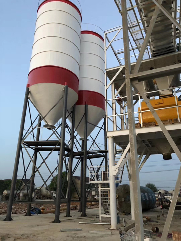 Capacity 150m3 260KW Mobile Batching Plant Mobile With JS3000 Mixer