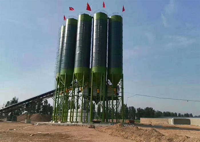 Automatic Control HZS50 Concrete Batching Plant , Electric Cement Mixer Fixed