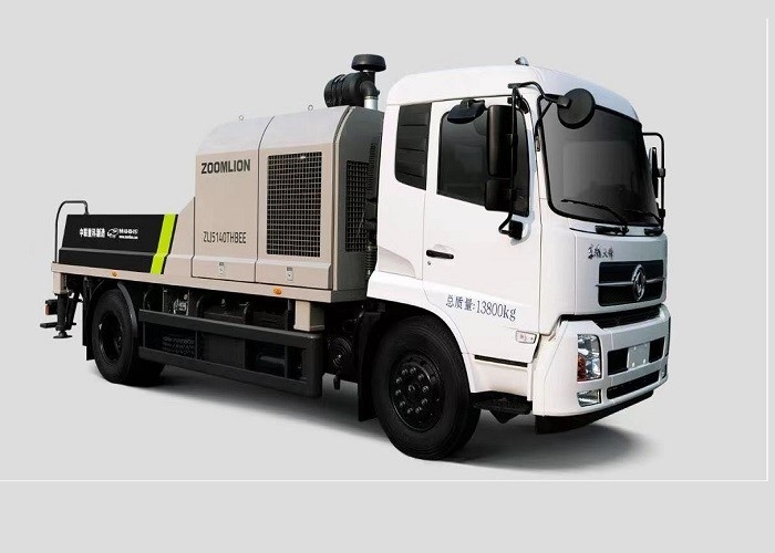 White/Green 100cbm/H New Concrete Pump Truck Euro 5 Emission For Construction