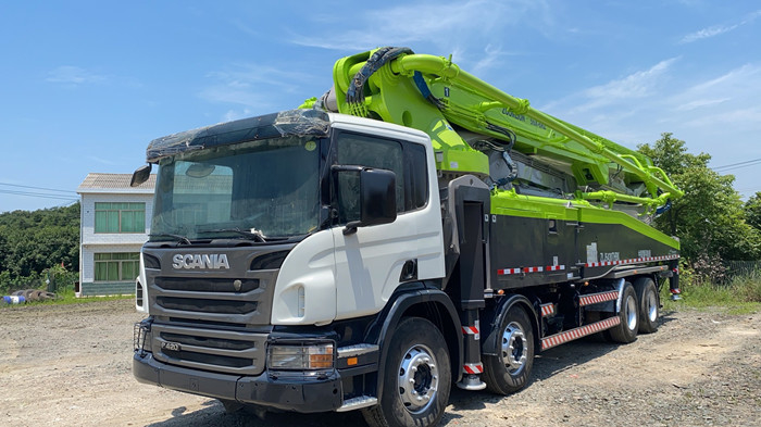Zoomlion Pumpers Used Concrete Pump Truck 56M Scania Green Color 180m3/H