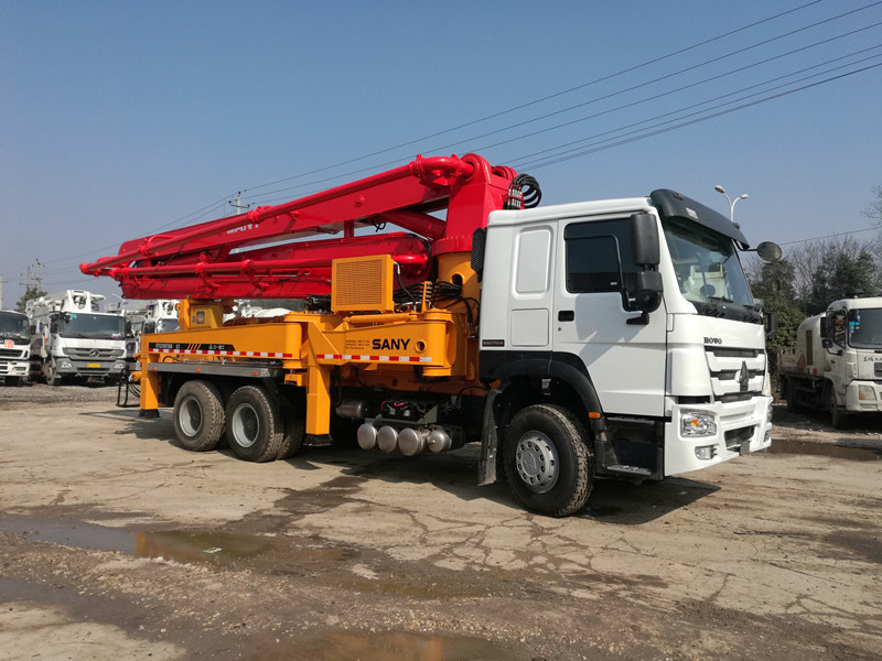Howo New Chassis Sany Second Hand Truck 37 Meter For Construction