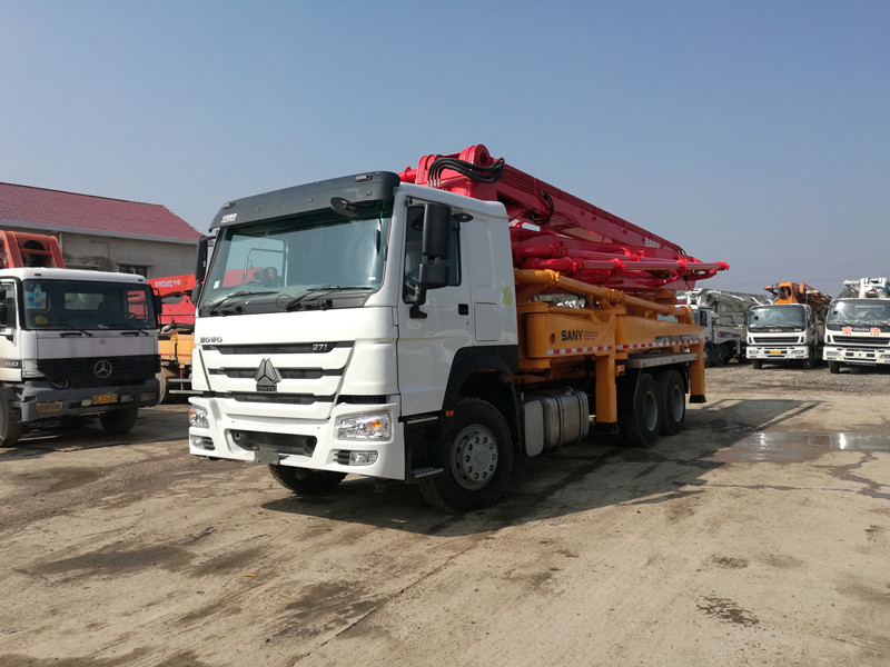 Howo New Chassis Sany Second Hand Truck 37 Meter For Construction