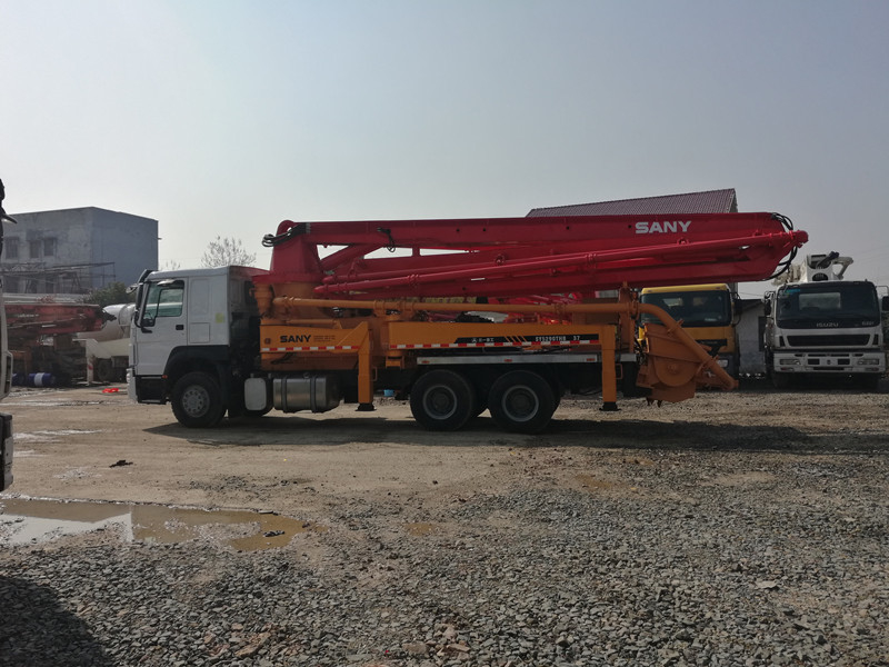 Howo New Chassis Sany Second Hand Truck 37 Meter For Construction
