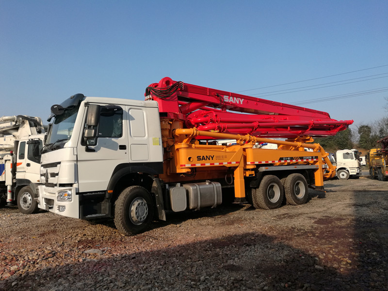 Howo New Chassis Sany Second Hand Truck 37 Meter For Construction