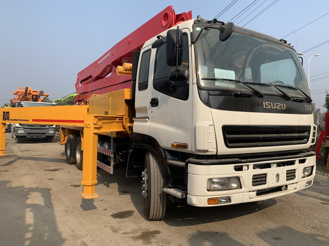 6 Putzmeister 38m Placing Boom Used Truck Mounted Concrete Pump Beton Pumper Machine