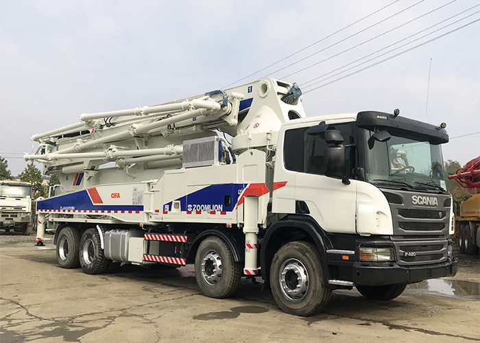 170m3/H 50m Used Zoomlion Concrete Pump Truck With Europe Chassis