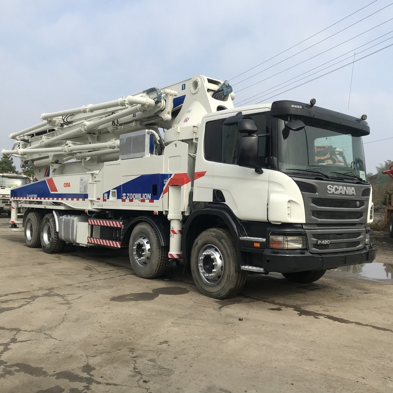 170m3/H 50m Used Zoomlion Concrete Pump Truck With Europe Chassis