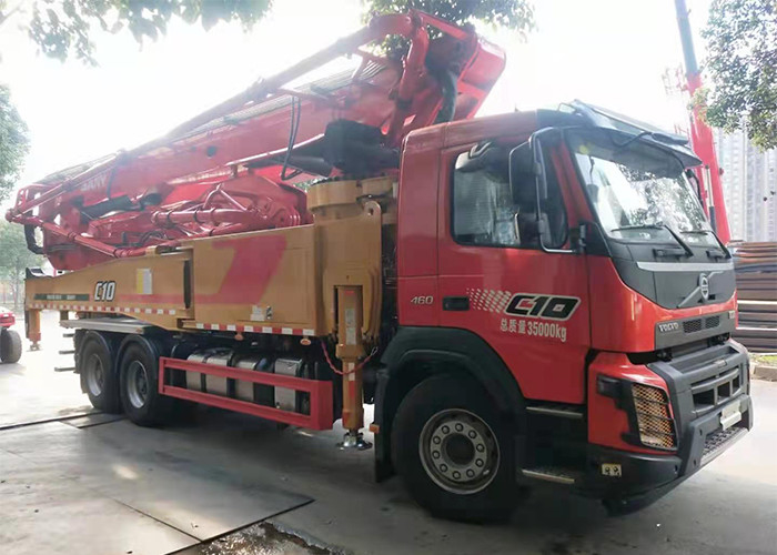 Sany Second Hand Truck Mounted Concrete Pump With 52m Volvo Placing Boom