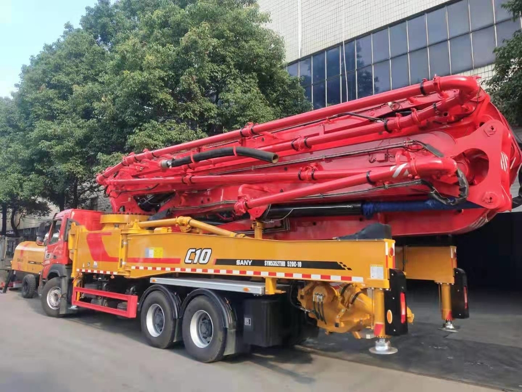 180m3/H Sany 52m Volvo Boom Concrete Pump Truck With 6 Boom Section