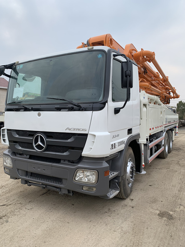 Zoomlion 49M Concrete Equipment Concrete Placing 5 Boom Beton Pumper Renewed 140m3/h Concrete Pump Actros 3341 Truck