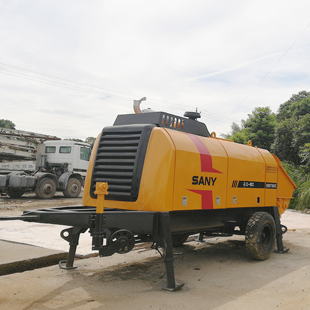 115KW Used Stationary Kawasaki Hydraulic Concrete Trailer Pump