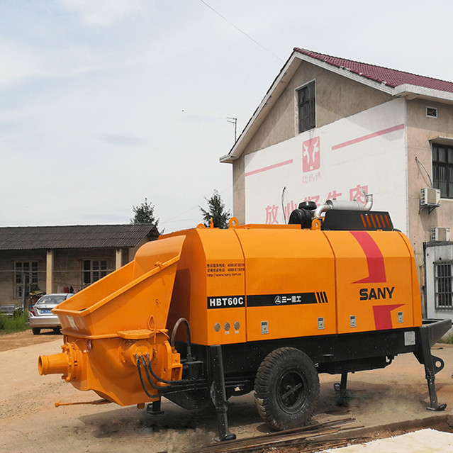115KW Used Stationary Kawasaki Hydraulic Concrete Trailer Pump