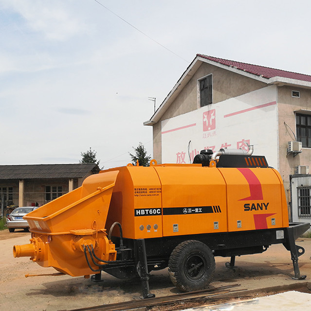 115KW Used Stationary Kawasaki Hydraulic Concrete Trailer Pump