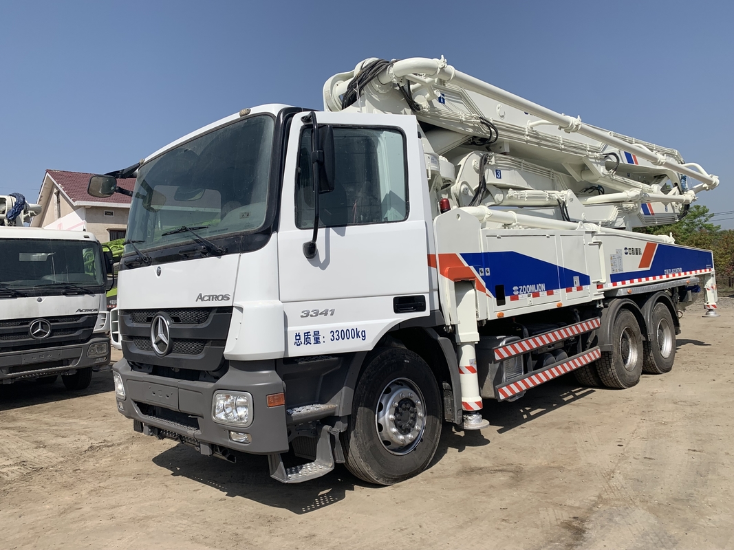 3 Axles 47M Used Concrete Boom Truck 11/7 Mpa One Button 120M3/H