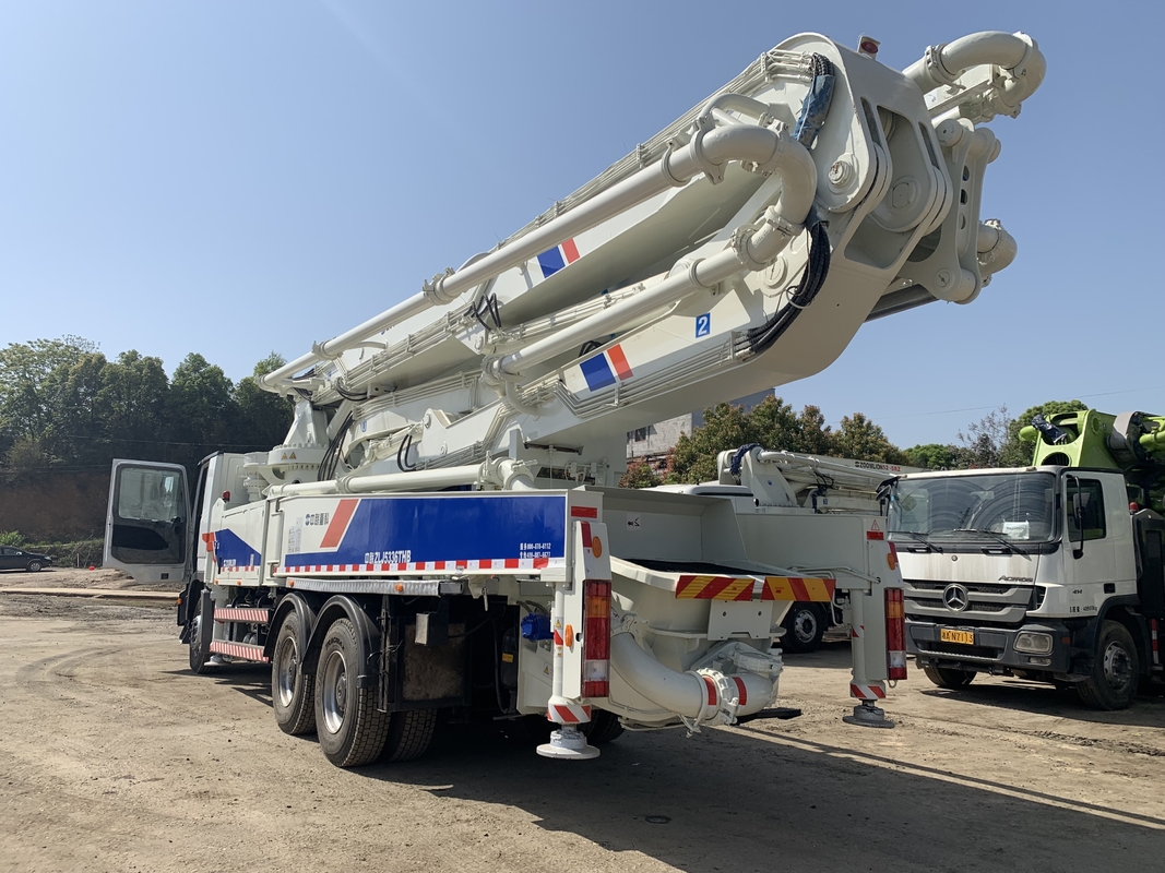 3 Axles 47M Used Concrete Boom Truck 11/7 Mpa One Button 120M3/H