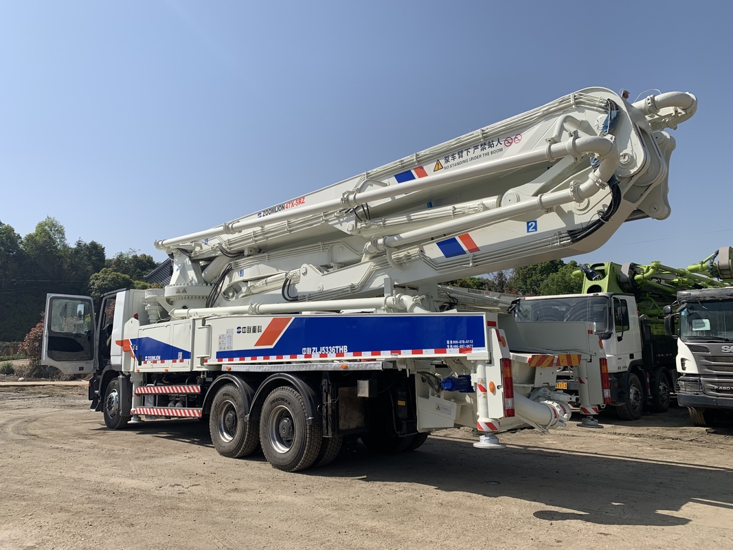 3 Axles 47M Used Concrete Boom Truck 11/7 Mpa One Button 120M3/H