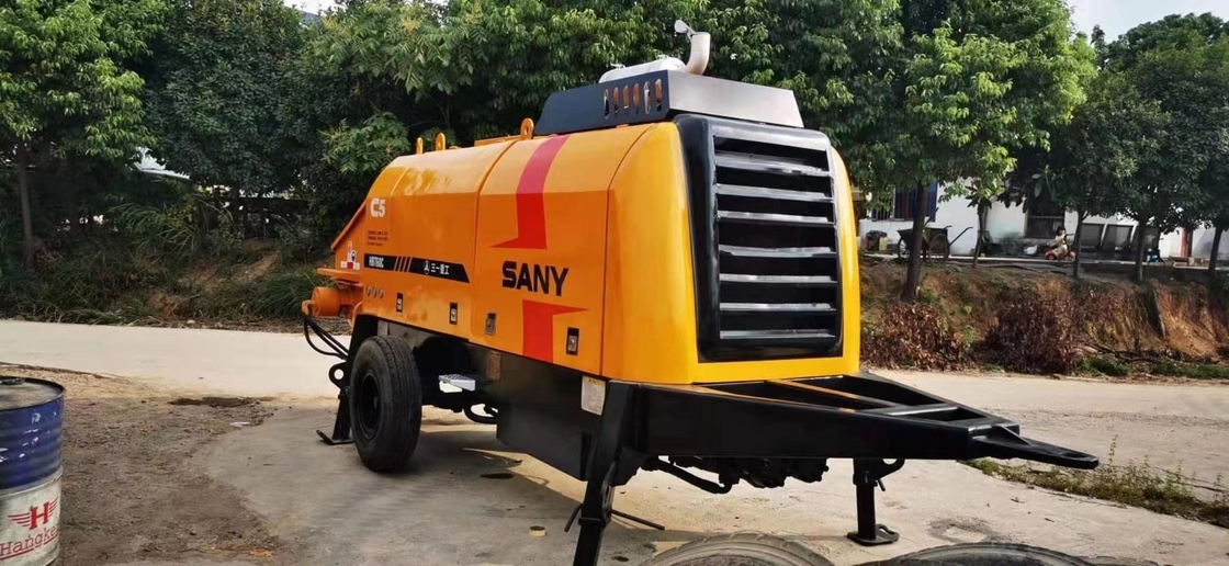 SAE Certified Used Concrete Trailer Pump 60m3/H 115KW Sany 200Meter Vertical