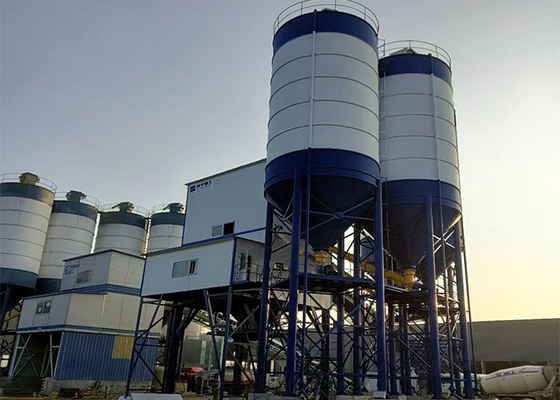 ISO9001:2008 25m3 Cement Mixing Plant Electric Mini Size Customized